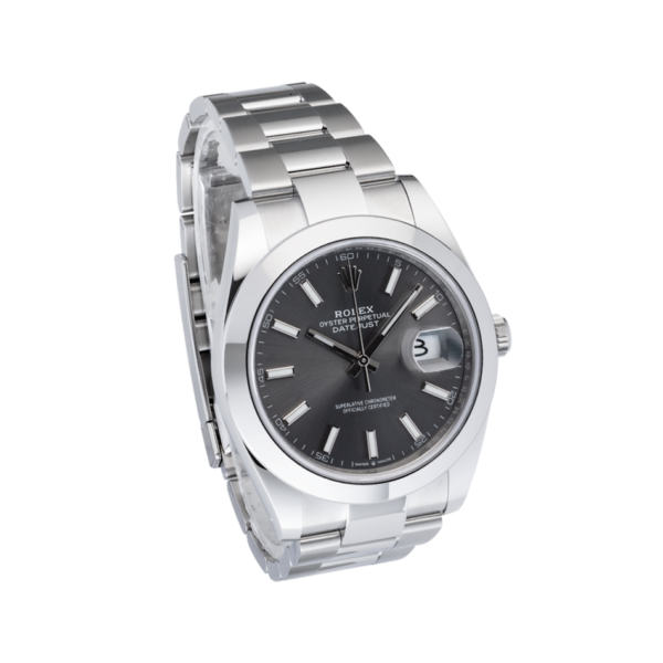 Rolex Oyster Perptual Grey Dial-Side