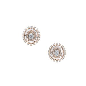 18k Rose Gold Starburst Diamond Earrings