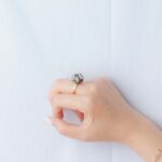 18k Rose Gold Multi-Colored Diamond Ring hand