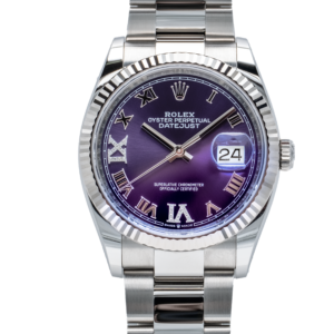 Rolex Datejust Purple Diamond Roman Oyster Bracelet Ref.126234HJ Font