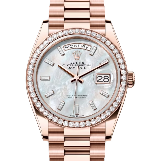 2024 Rolex DayDate NEW RELEASE White Pearl 128345RBR